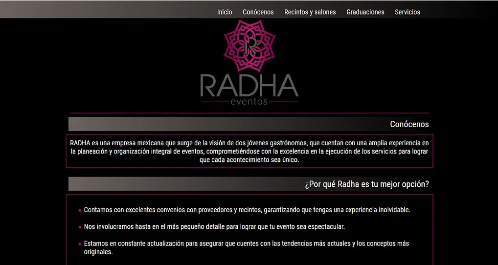 RADHA EVENTOS - captura 2