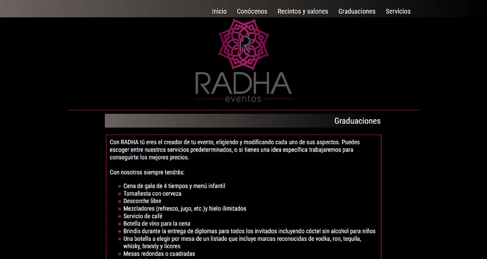 RADHA EVENTOS - captura 3